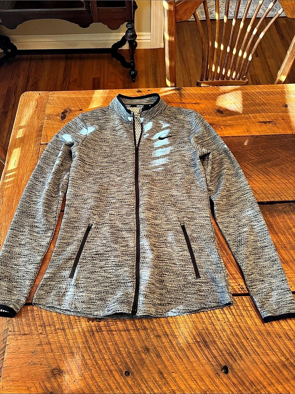 Nike Dri-FIT UV Victory Full-Zip Golf Jacket Gray & Black Large